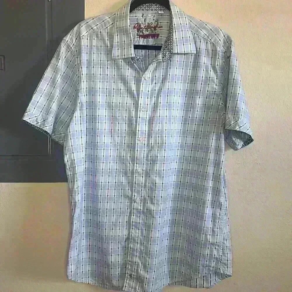 Robert Graham Plaid Short Sleeve Button Down Shirt